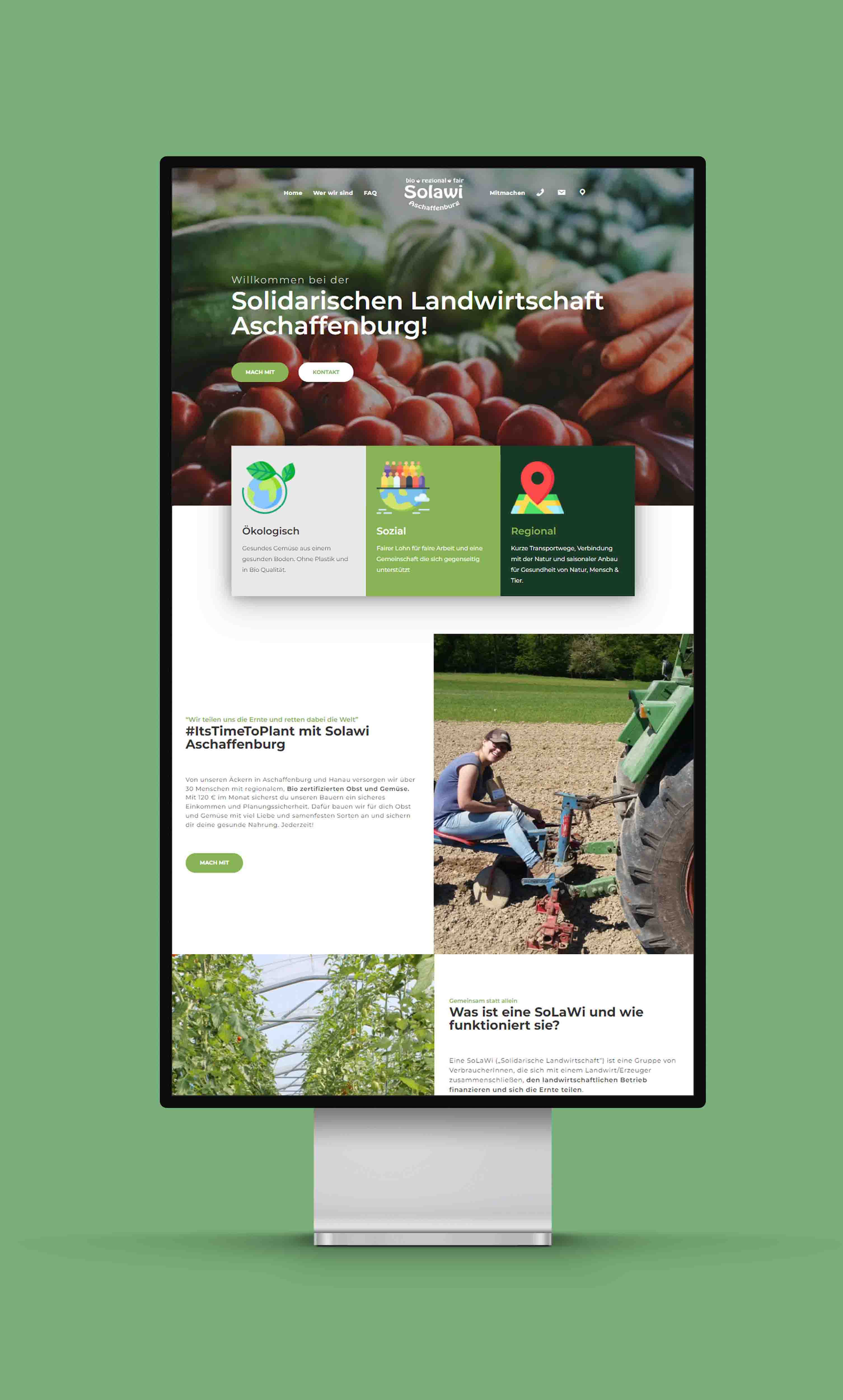 A website for communal farming